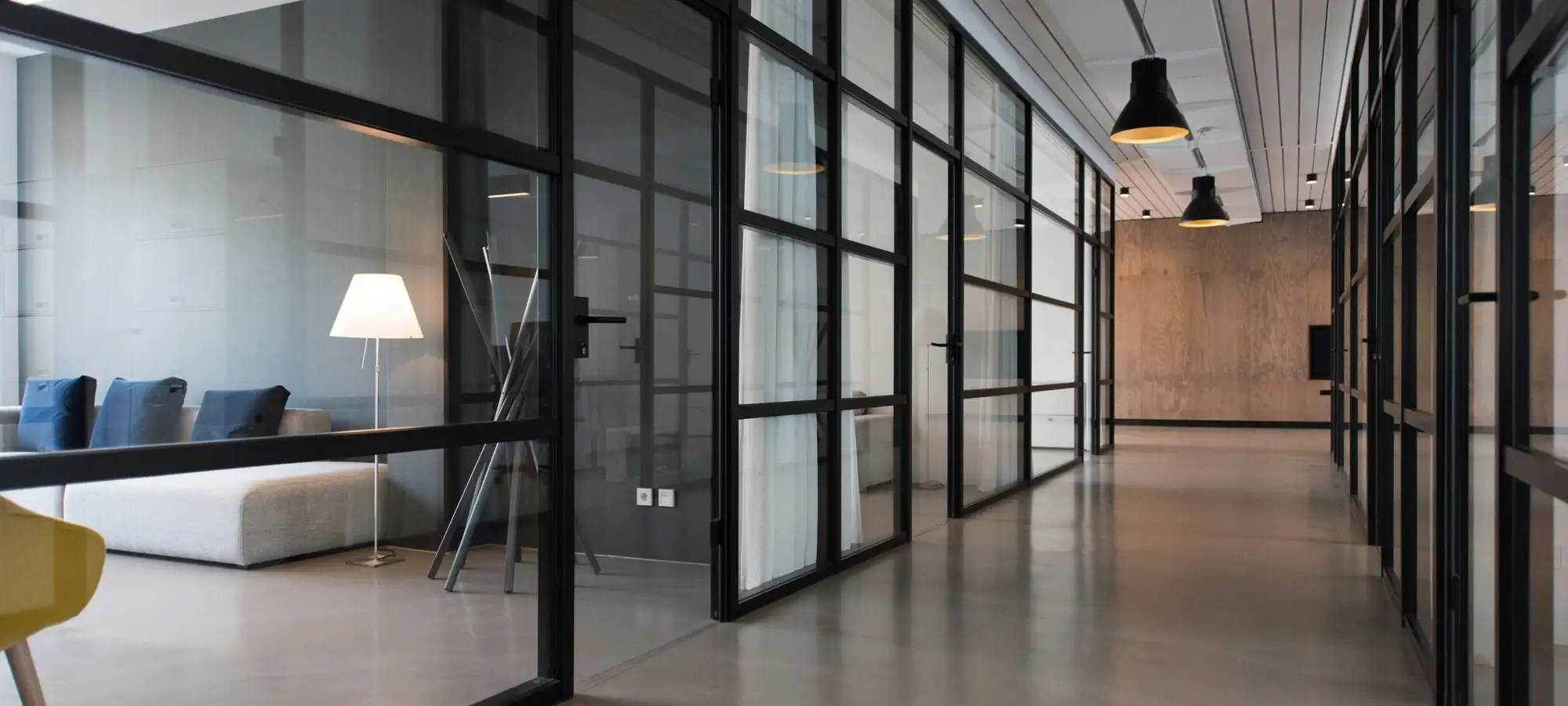 A bright professional office interior
